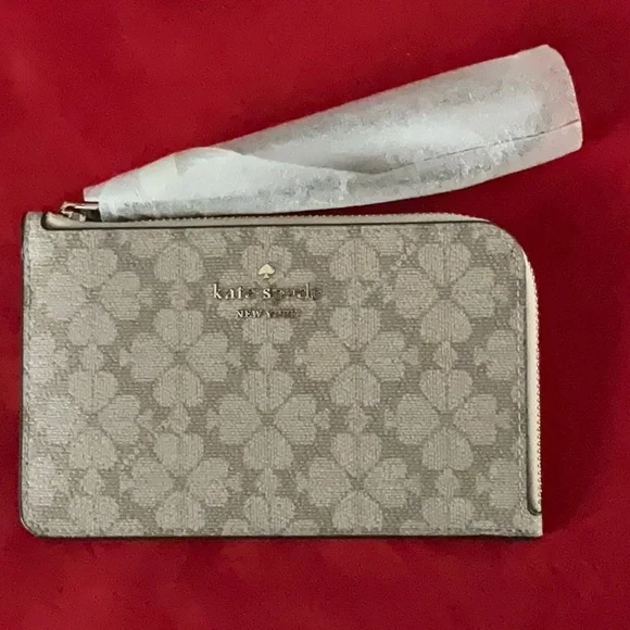 NWT Kate Spade Lucy Flower L-Zip Wristlet - Picture 2 of 12
